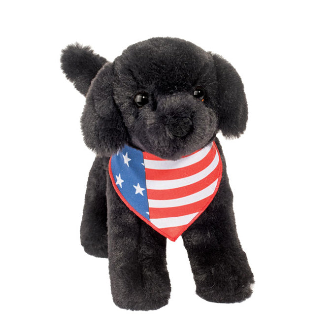 Liberty Black Lab with Flag Bandana