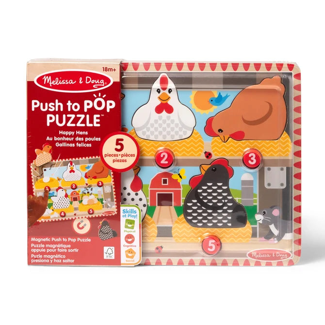 Happy Hens Push to Pop Puzzle
