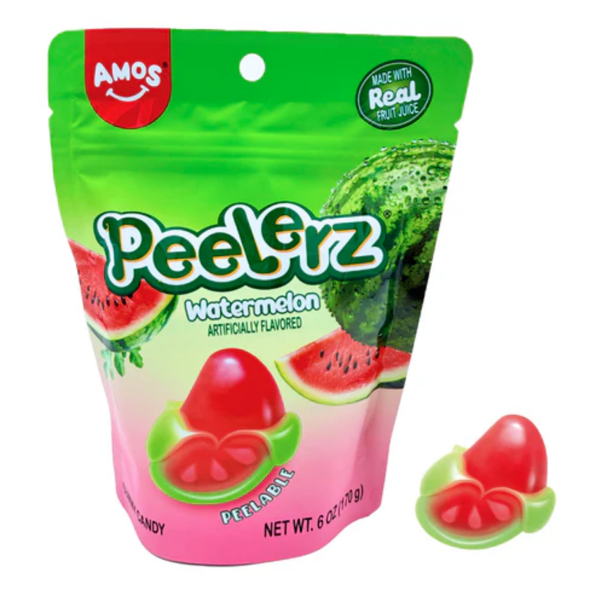 Amos Peelerz Gummy Watermelon Candy