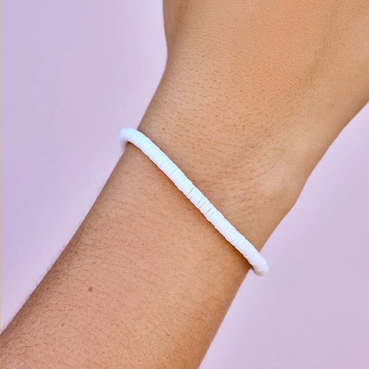Seascape Stretch Bracelet White