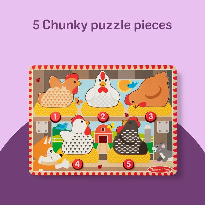Happy Hens Push to Pop Puzzle
