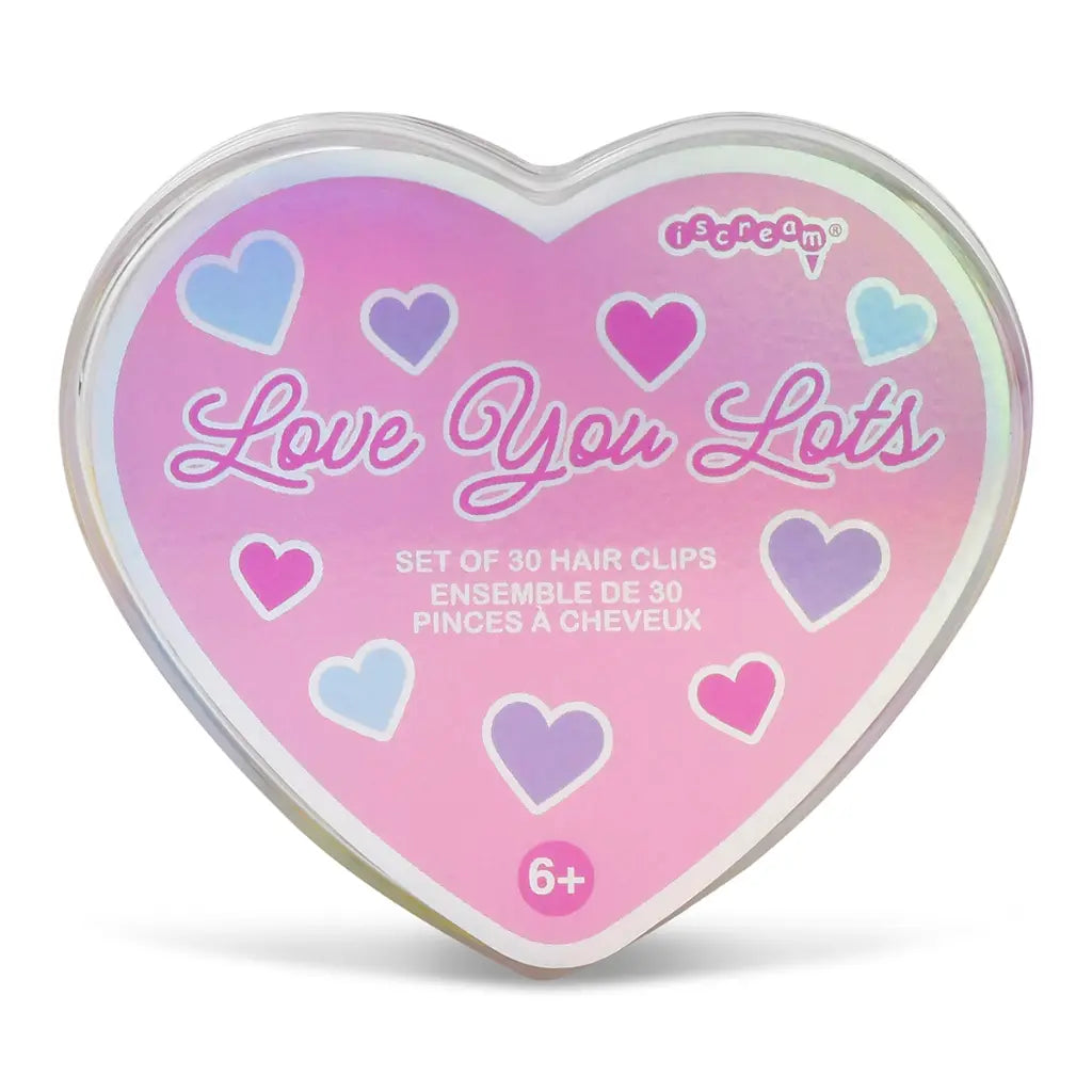 Mini Heart Hair Clips Set