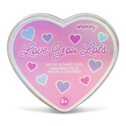 Mini Heart Hair Clips Set