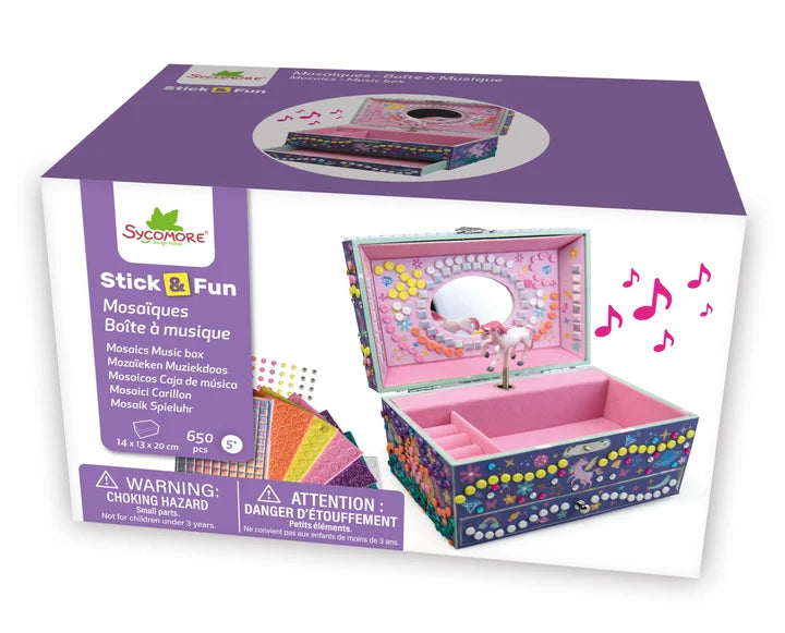 Stick'N Fun - 3D Mosaics Music Box Unicorn