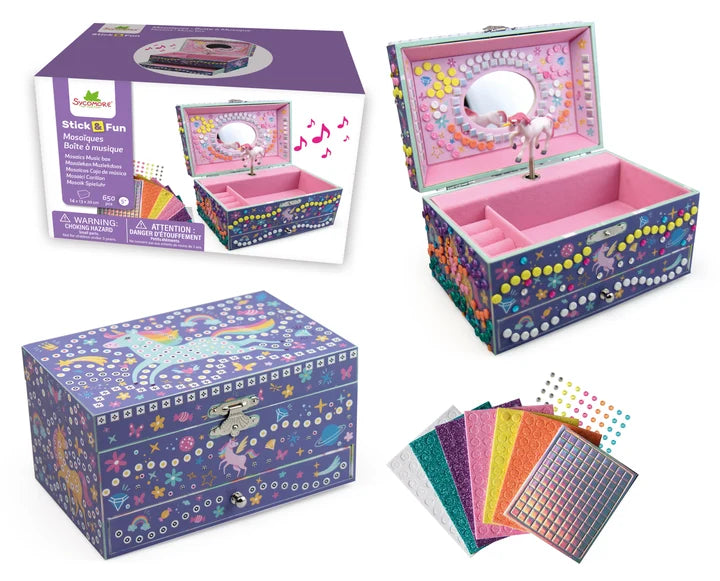 Stick'N Fun - 3D Mosaics Music Box Unicorn