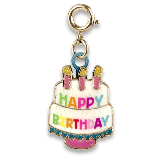 Gold Birthday Cake Charm-1