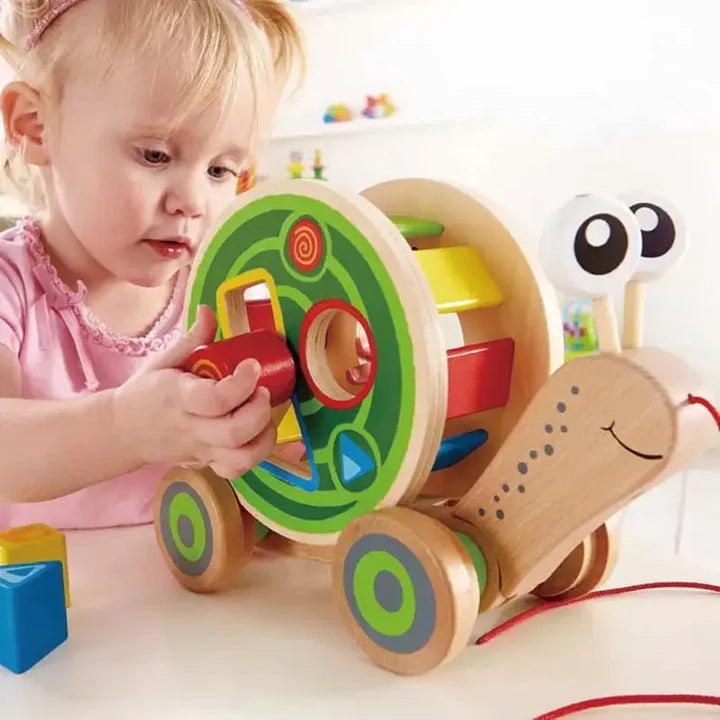 Walk-A-Long Snail Wooden Pull Toy