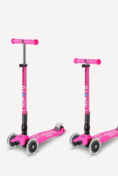 Maxi Deluxe Foldable LED Scooter Pink