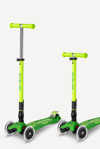 Maxi Deluxe Foldable LED Scooter Green