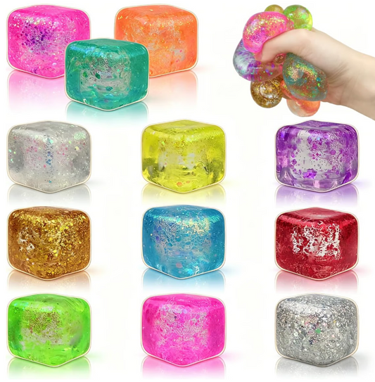 Small Glitter Stress Cube