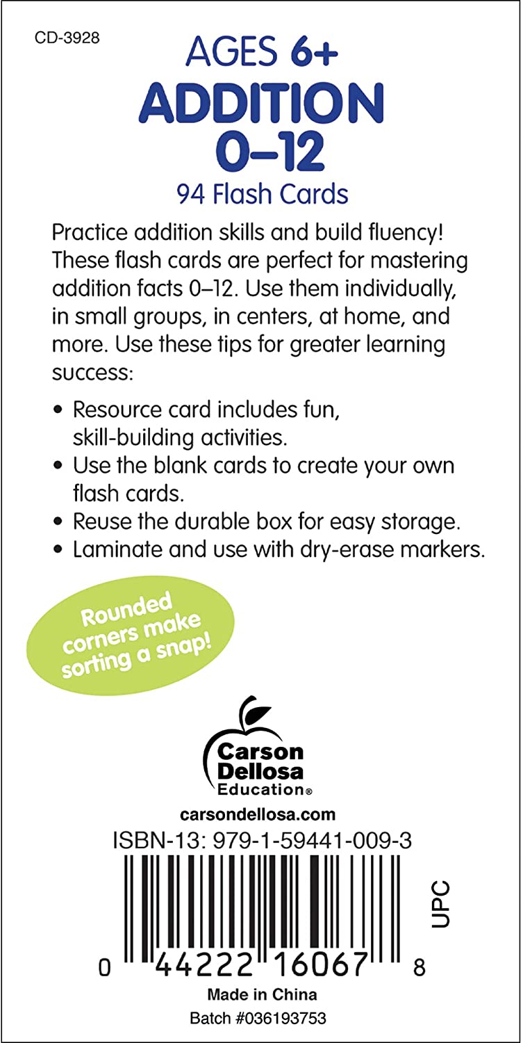 Addition Flashcards