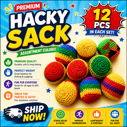 Premium Hacky Sack – Crochet Footbag Set