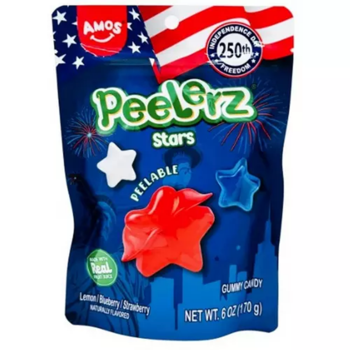 Amos Peelerz Gummy Stars Candy