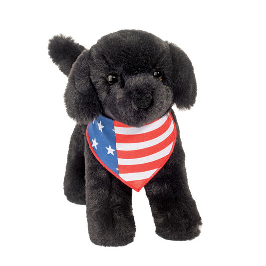 Liberty Black Lab with Flag Bandana