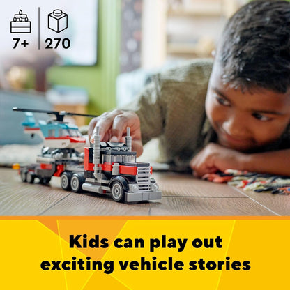 Flatbed Truck Helicopter