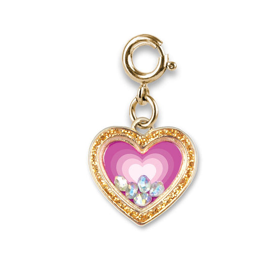 Gold Heart Shaker Charm-1