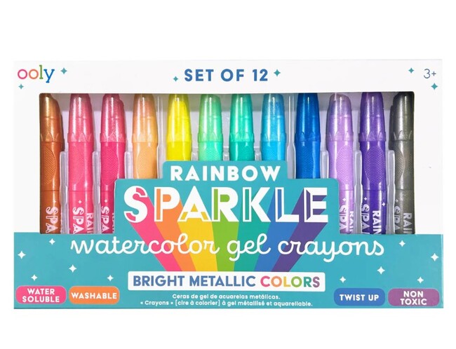 Rainbow Sparkle Gel Crayo